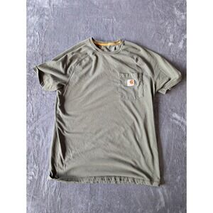 Carhartt Mens Relaxed Fit Pocket T-Shirt Olive Green Short Sleeve Size M